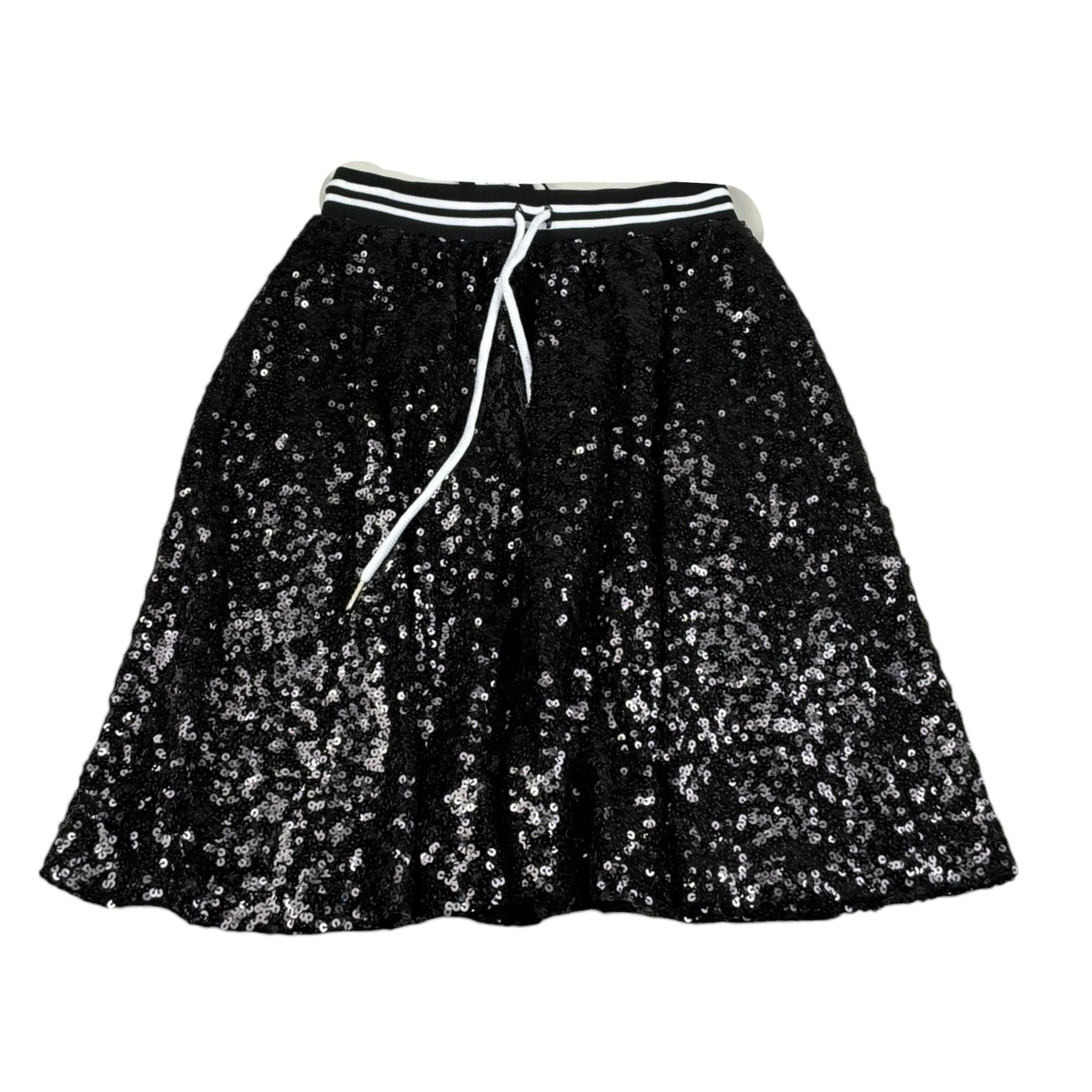 John Richmond Gonna Tinta Unita con Paillettes per Bambina RGP26195GO NERO JOHN RICHMOND 