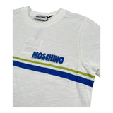 Moschino T-Shirt Girocollo Tinta Unita con Logo per Bambino HVM059 BIANCO MOSCHINO 