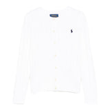 Ralph Lauren Cardigan Tinta Unita con Trecce per Bambina 312543047064 BIANCO RALPH LAUREN 