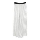 Liu Jo Pantalone Tinta Unita con Fantasia A Righe per Bambina GA5071XXX BIANCO LIU JO 
