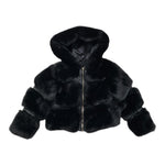 MARC ELLIS pelliccia tinta unita con cappuccio Nero per Bambina JMJJK00335 NERO MARC ELLIS 