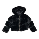 MARC ELLIS pelliccia tinta unita con cappuccio Nero per Bambina JMJJK00335 NERO MARC ELLIS 