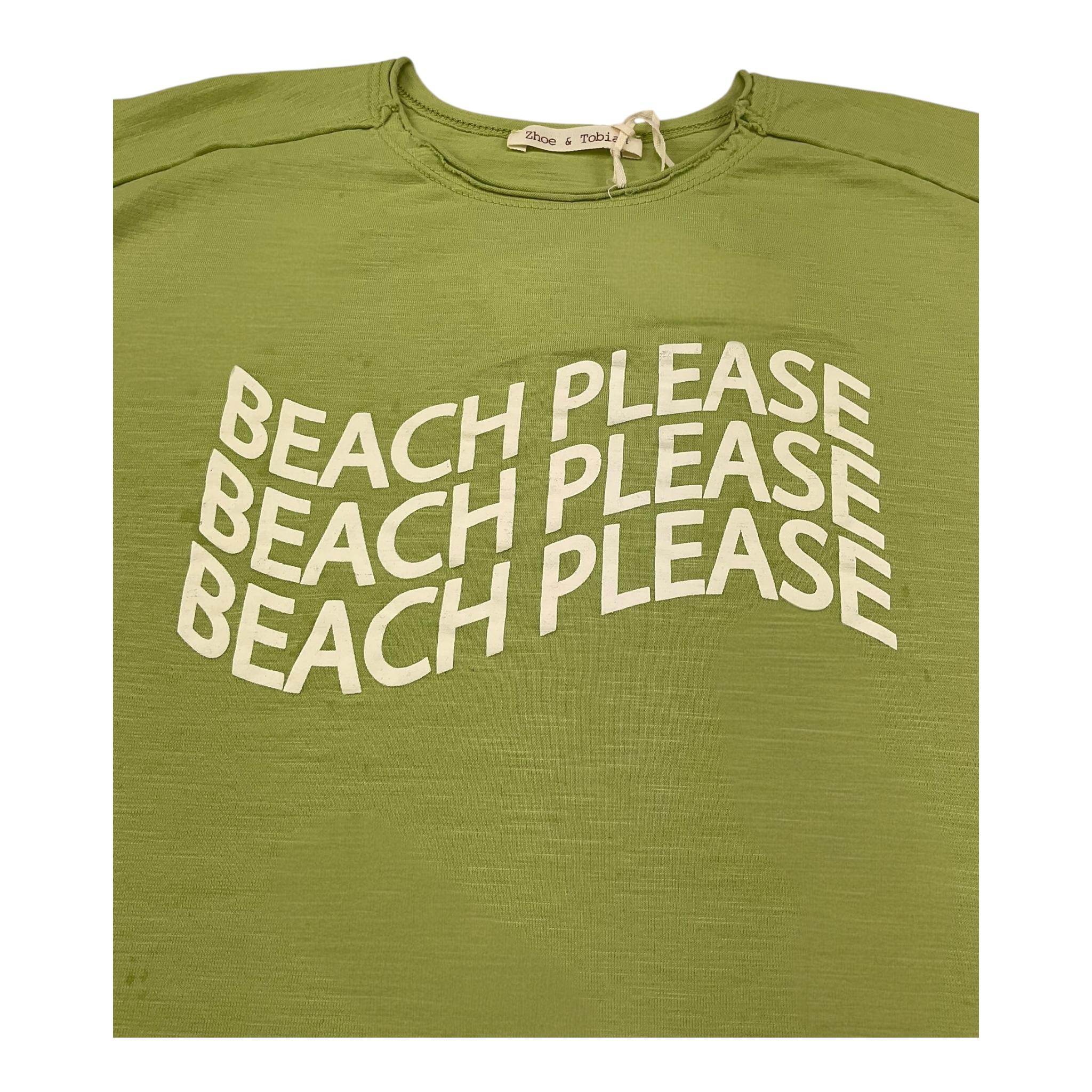 Zhoe & Tobiah Canotta Tinta Unita con Stampe In Contrasto per Bambino BSE17M VERDE ZHOE & TOBIAH 