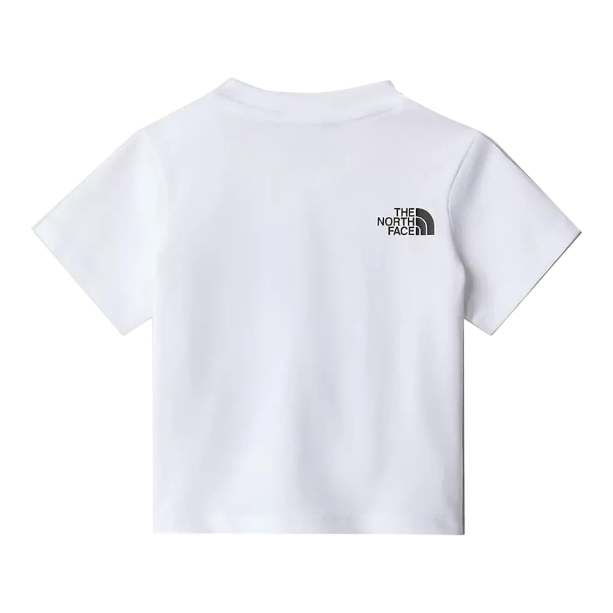 The North Face T-Shirt Girocollo Tinta Unita con Stampa per Neonato NF0877JFN4 BIANCO THE NORTH FACE 