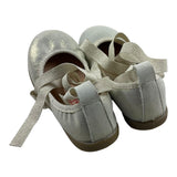 Eli  Ballerine Tinta Unita Con Lacci Oro Per Bambina
