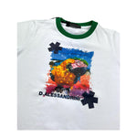 Daniele Alessandrini T-Shirt Girocollo Tinta Unita con Stampa per Bambino 1296M00234X BIANCO DANIELE ALESSANDRINI 