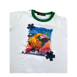 Daniele Alessandrini T-Shirt Girocollo Tinta Unita con Stampa per Bambino 1296M00234X BIANCO DANIELE ALESSANDRINI 
