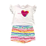 Agatha Ruiz Completo 2 Pezzi T-Shirt-Short Bianco Per Neonata