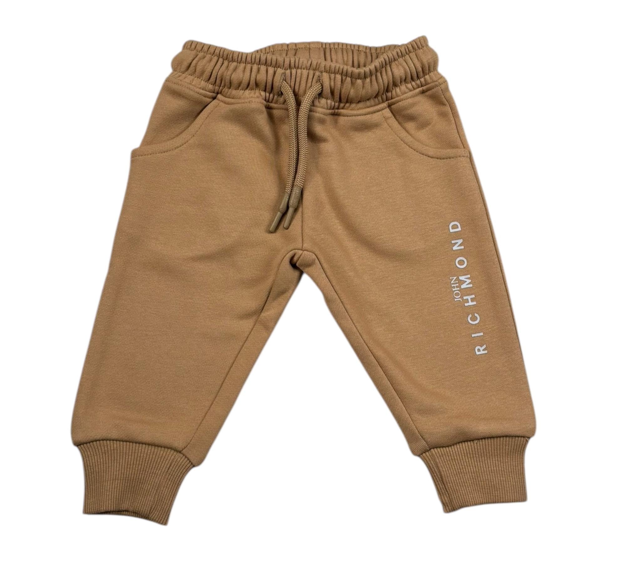 John Richmond Pantalone Tuta Tinta Unita con Logo per Neonato RIP26003PA MARRONE JOHN RICHMOND 