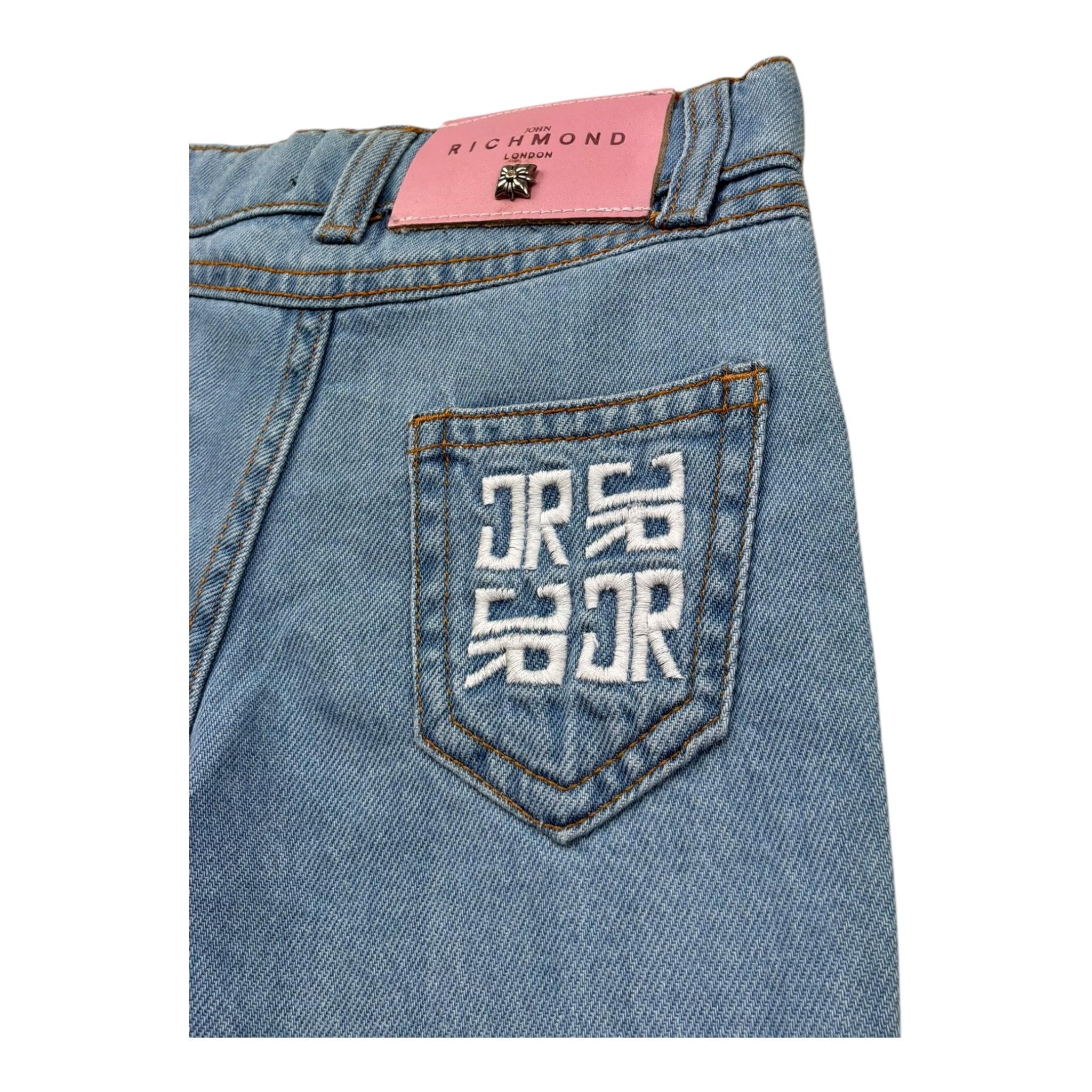 John Richmond Jeans Tinta Unita con Girovita Regolabile per Neonata RIP26042JE AZZURRO JOHN RICHMOND 