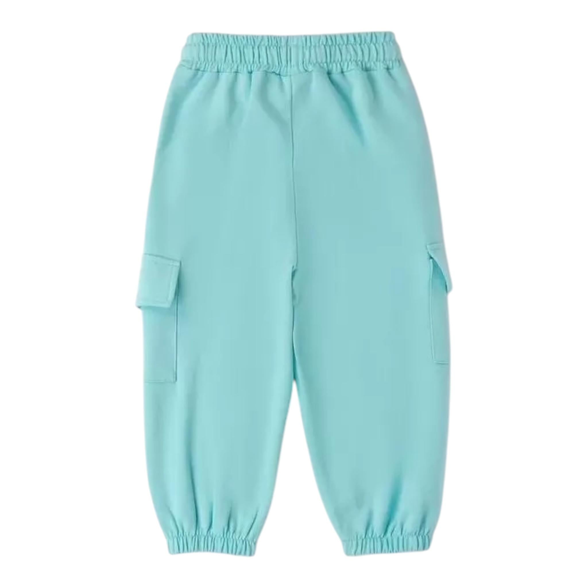 Sarabanda Pantalone Tinta Unita con Elastico In Vita per Bambina 0B218 VERDE ACQUA SARABANDA 