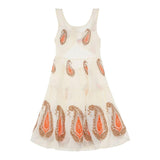 Dixie Abito Tinta Unita con Fantasia per Bambina AB46084G39 BEIGE DIXIE 