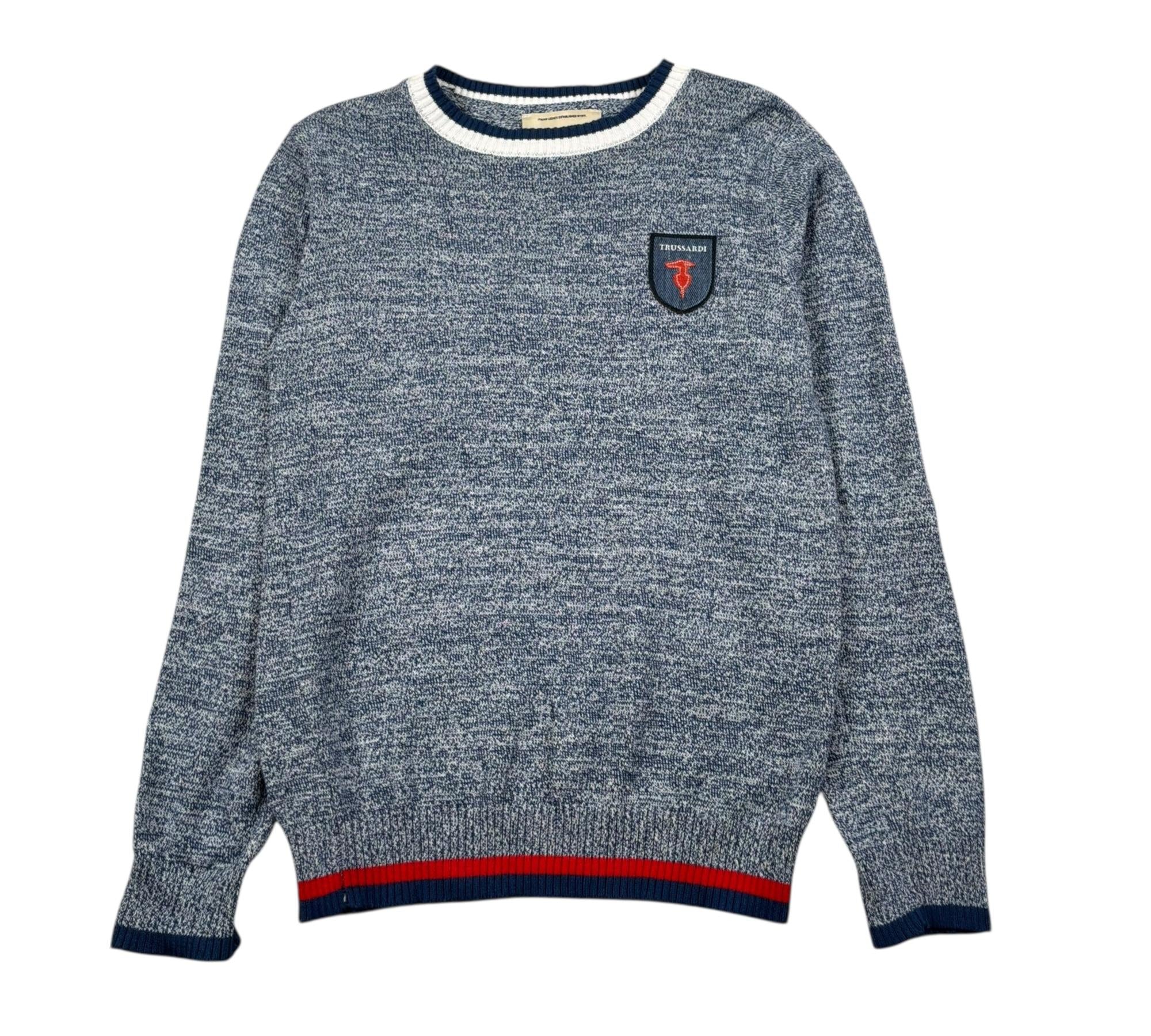 Trussardi Maglia Girocollo Tinta Unita per Bambino TBP26150MA BLU TRUSSARDI 