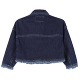 Il Gufo Giubbino In Denim Tinta Unita Blu Per Neonata