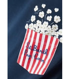 Saint Barth T-Shirt Girocollo Tinta Unita con Stampa per Bambino EDD0001 BLU SAINT BARTH 