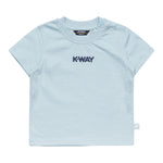 K-Way T-Shirt Girocollo Tinta Unita con Logo per Neonato K11613WXX AZZURRO K-WAY 