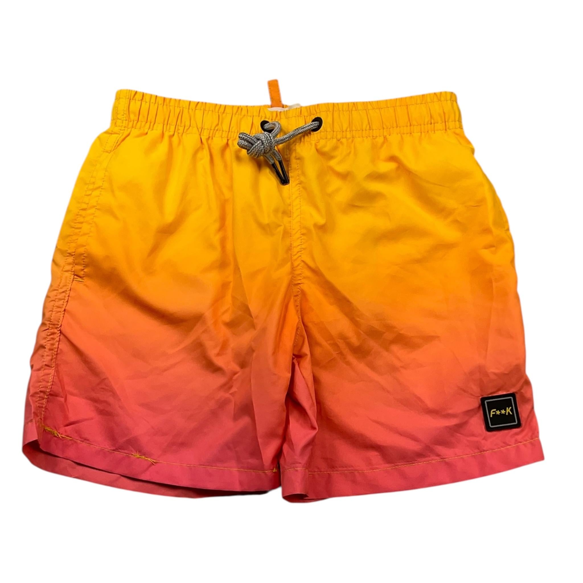 F**K Costume Modello Boxer Tinta Unita con Logo per Bambino FJ214004BL ARANCIONE F**K 