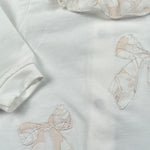 Lalalu' Tutina Tinta Unita con Stampa per Neonata TJL0016P BIANCO LALALU' 