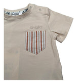 Siviglia T-Shirt Girocollo Tinta Unita con Taschino per Neonato SVNTS17285N BEIGE SIVIGLIA 