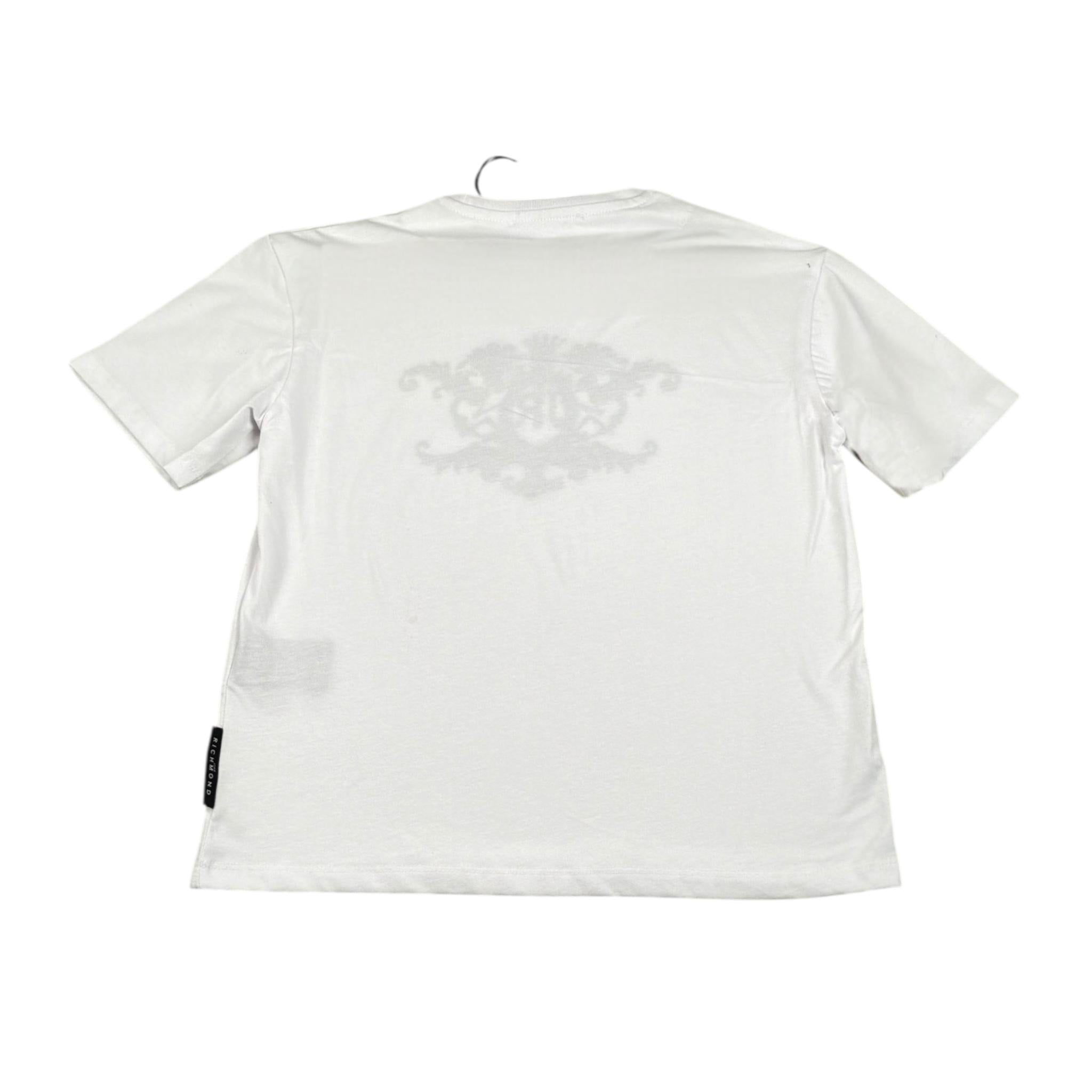 John Richmond T-Shirt Girocollo Tinta Unita con Stampa per Bambino RBP26162TS BIANCO JOHN RICHMOND 