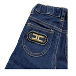 ELISABETTA FRANCHI jeans tinta unita con elstico in vita Blu per Neonata EGPA052 BLU ELISABETTA FRANCHI 