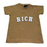 John Richmond T-Shirt Girocollo Tinta Unita con Logo per Neonato RIP26017TS BEIGE JOHN RICHMOND 