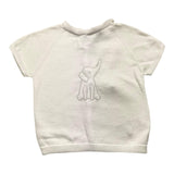 Wedoble T-Shirt Mezza Manica In Maglia Bianco Per Neonato