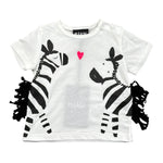 Please T-Shirt Girocollo tinta unita con Stampa Bianco per Neonata MBF4030G20 BIANCO PLEASE 