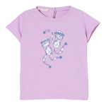 Liu Jo T-Shirt Girocollo Tinta Unita con Logo per Neonata HA5063 LILLA LIU JO 