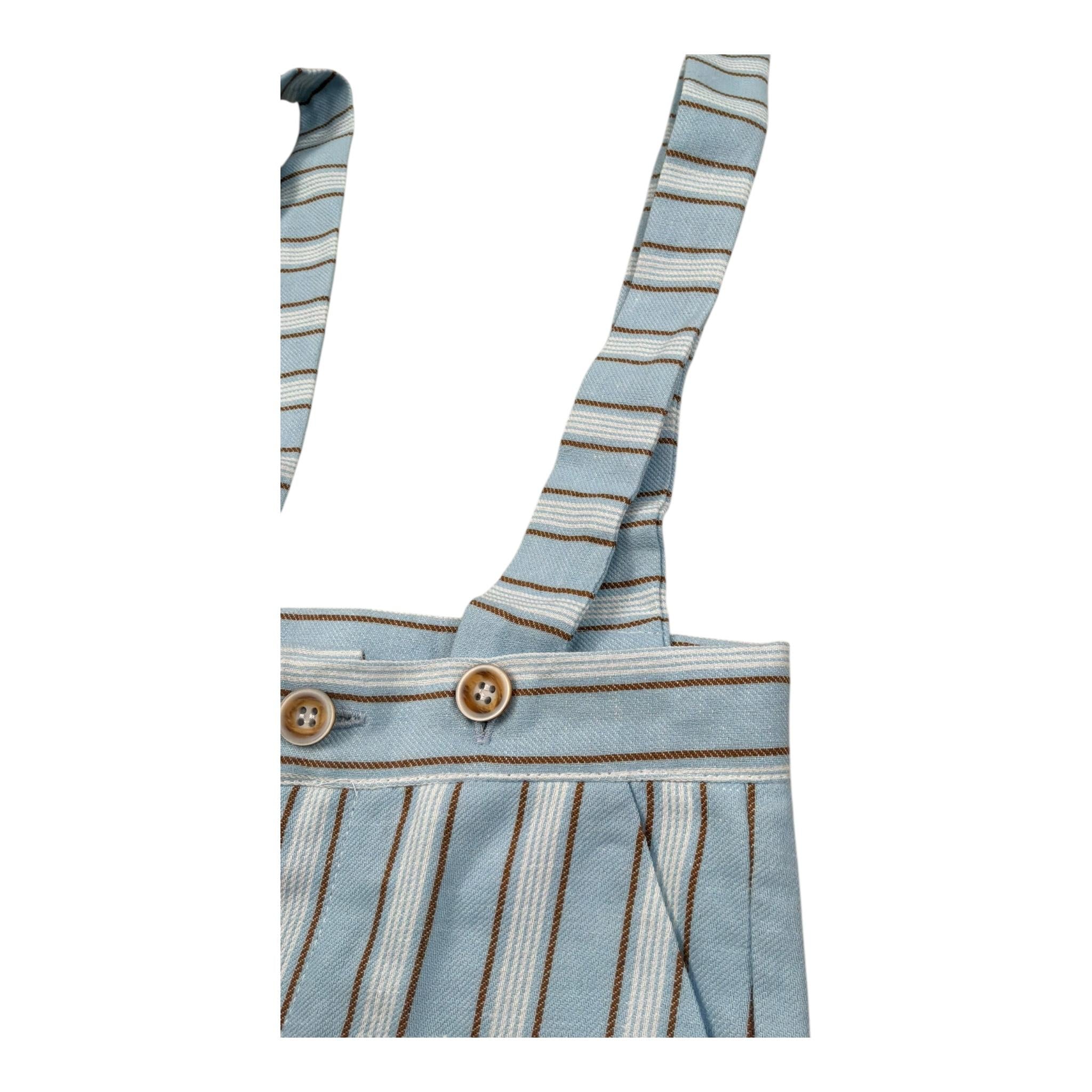 Pure Firenze Bermuda Fantasia A Righe con Bretelle per Neonato PC03291 AZZURRO PURE FIRENZE 