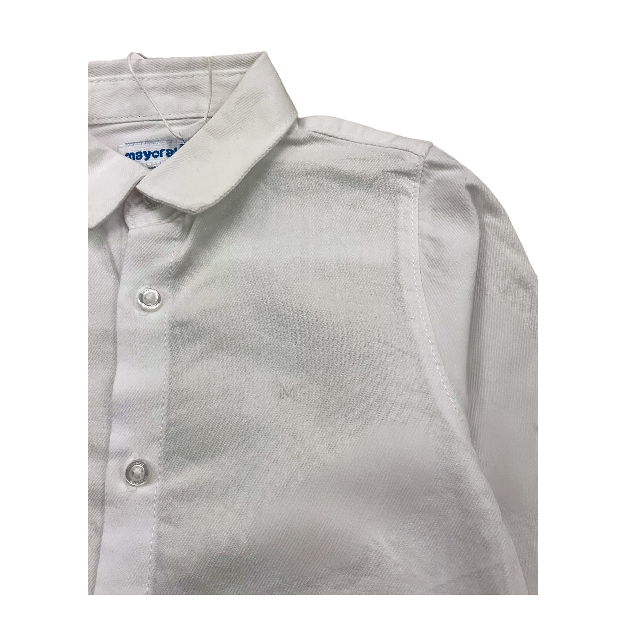 MAYORAL camicia manica lunga tinta unita Bianco per Neonato 12426 BIANCO MAYORAL 