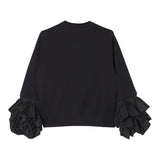 ELISABETTA FRANCHI felpa chiusa girocollo tinta uita con stampa brillantinata Nero per Bambina EFFE137 NERO ELISABETTA FRANCHI 