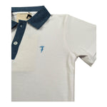 Trussardi Polo Mezza Manica Tinta Unita con Colletto In Contrasto per Bambino TBP26037PO BIANCO TRUSSARDI 
