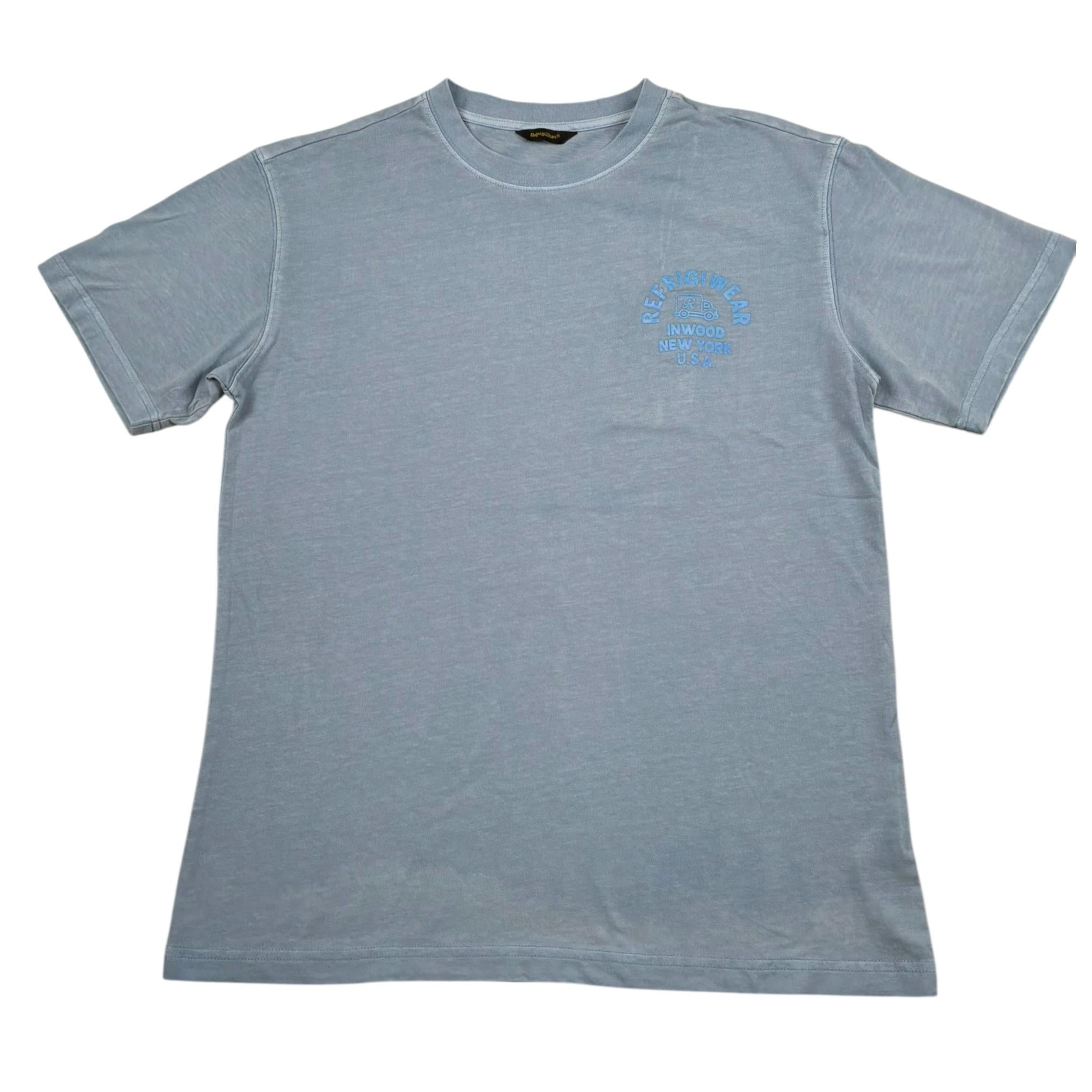 Refrigiwear T-Shirt Girocollo Tinta Unita con Stampa per Bambino 137TRMJS25 AZZURRO REFRIGIWEAR 