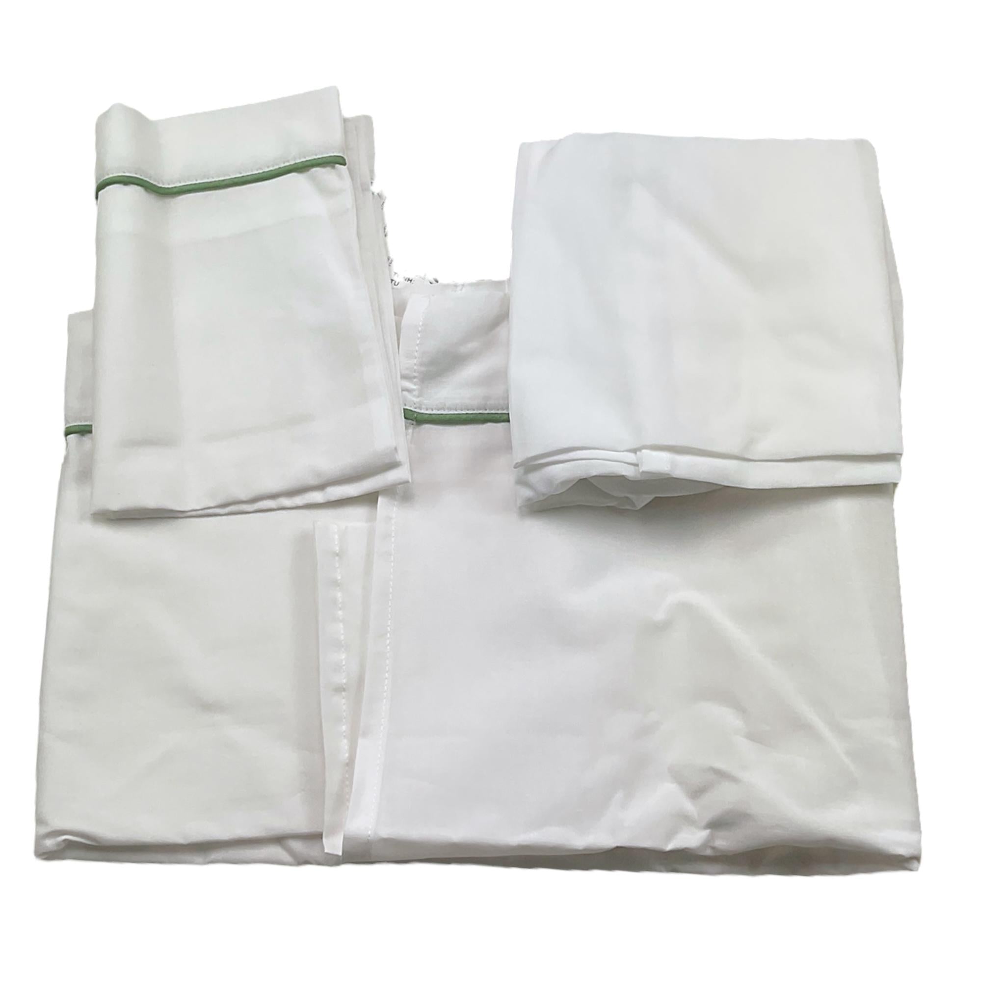 Ninnaoh Set 3 Pezzi Lenzuola Tinta Unita con Applicazioni per Neonata E25LE6 BIANCO NINNAOH 