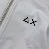 Suns68 Felpa Tinta Unita con Zip Cappuccio E Logo per Bambino CPF35310 BIANCO SUNS68 