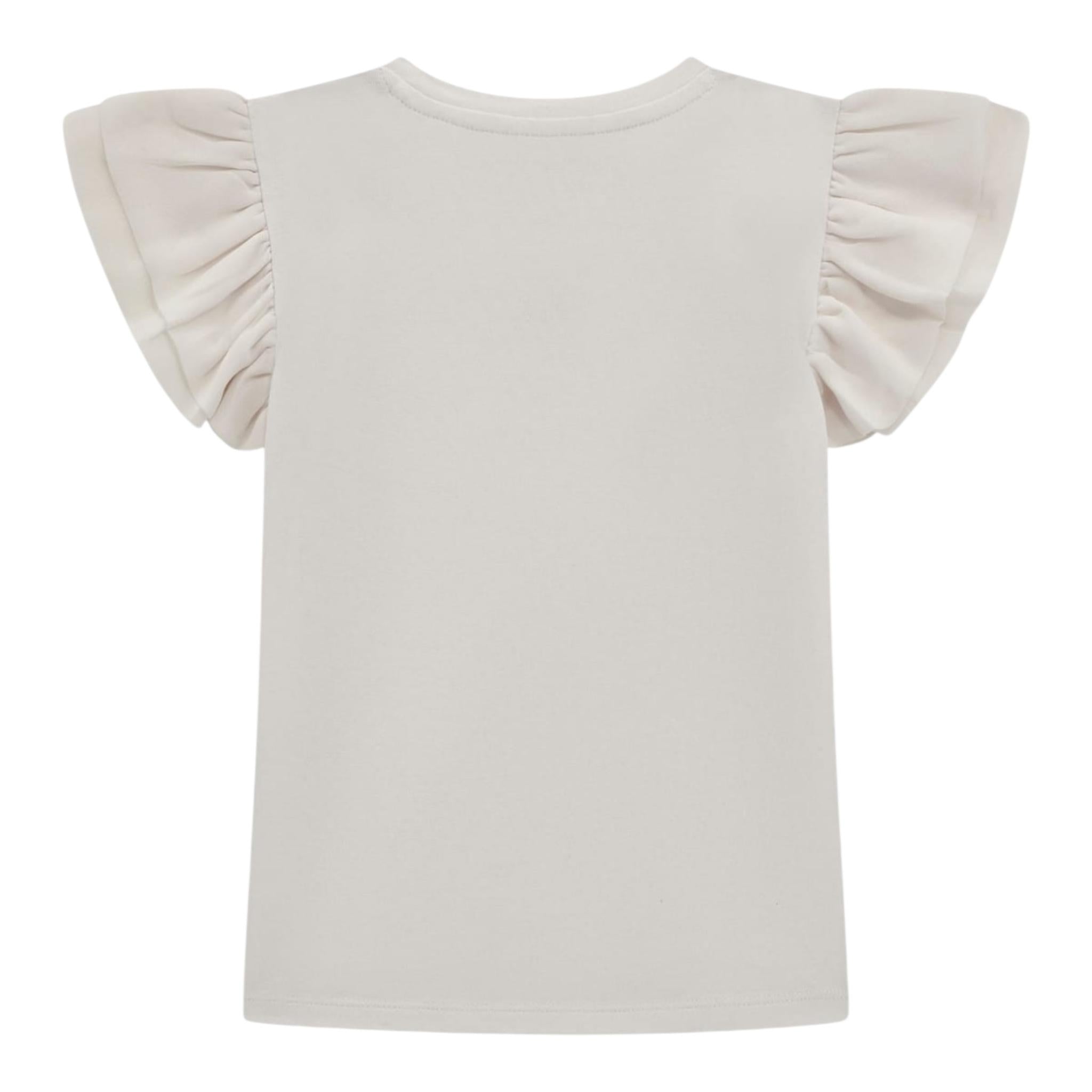 Guess T-Shirt Tinta Unita con Tulle per Neonata K5RI22K6YW4X BIANCO GUESS 