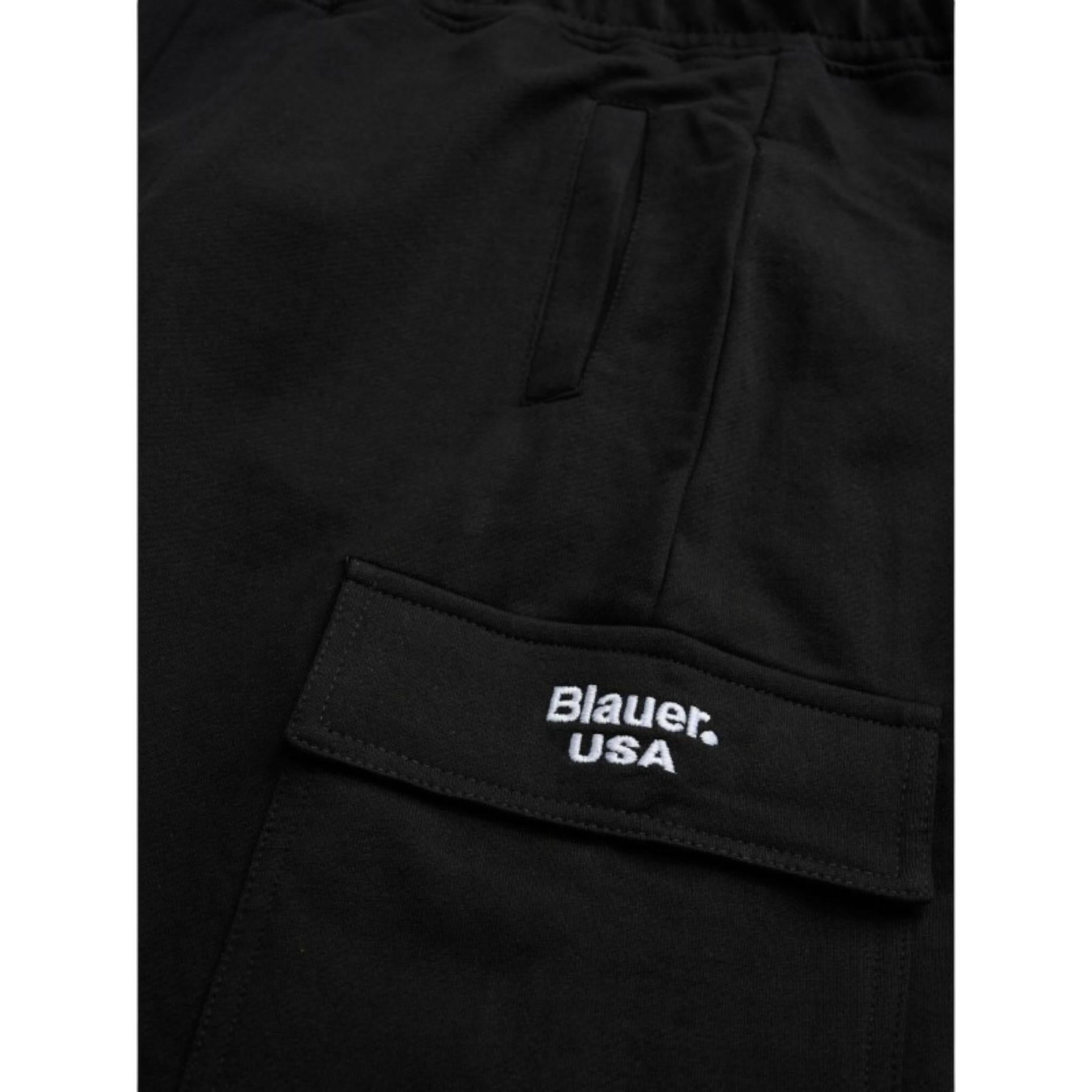 Blauer Pantalone Tuta Tinta Unita con Logo per Bambino 25SBLKP01554X NERO BLAUER 