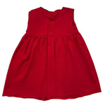 Le Bebe Abito Giromanica Tinta Unita con Fiocco per Bambina LBG0916J ROSSO LE BEBE 