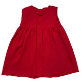 Le Bebe Abito Giromanica Tinta Unita con Fiocco per Bambina LBG0916J ROSSO LE BEBE 