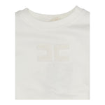 ELISABETTA FRANCHI felpa chiusa girocollo tinta unita con logo Panna per Neonata EGFE039 PANNA ELISABETTA FRANCHI 