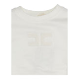 ELISABETTA FRANCHI felpa chiusa girocollo tinta unita con logo Panna per Neonata EGFE039 PANNA ELISABETTA FRANCHI 