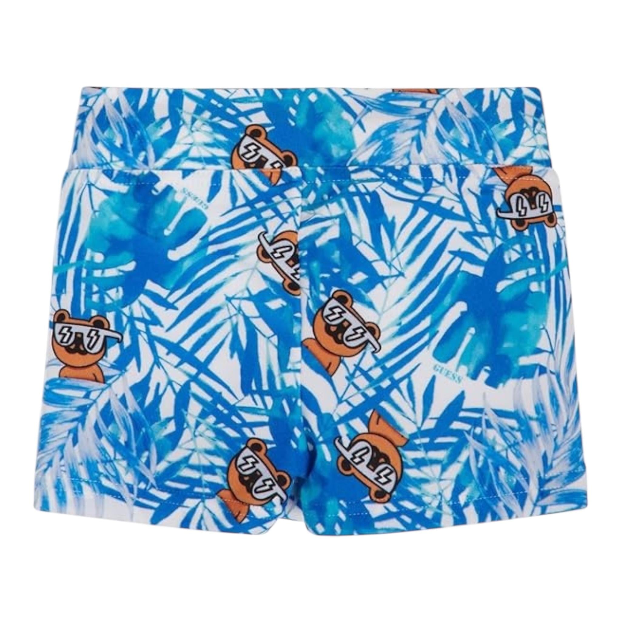 Guess Costume Tinta Unita con Stampa per Neonato I3GZ00LY00J BIANCO GUESS 