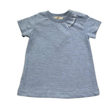 Trussardi T-Shirt Girocollo Tinta Unita con Logo per Neonato TIP26112TS AZZURRO TRUSSARDI 