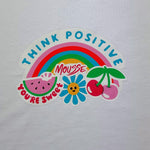 Mousse T-Shirt Girocollo Tinta Unita con Stampa per Bambina SKTSC377W BIANCO MOUSSE 