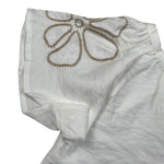 M+E' Camicia Mezza Manica Tinta Unita con Ricami per Neonata UE1699 BIANCO M+E' 