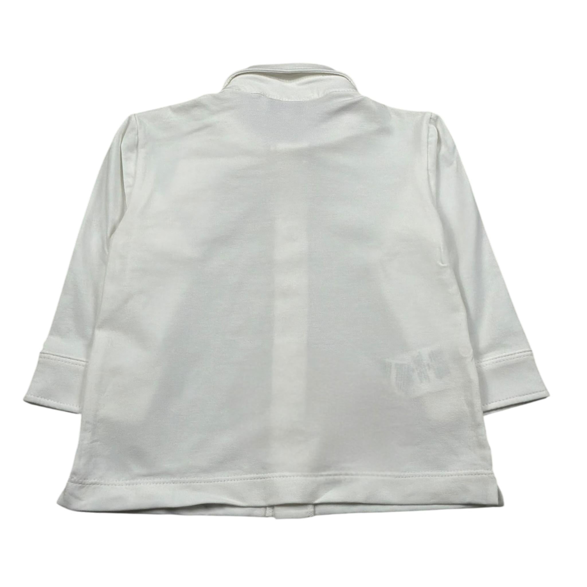 Aletta Camicia Manica Lunga Tinta Unita per Neonato M220431 BIANCO ALETTA 