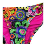 4Giveness Costume 2Pz Tinta Unita Con Fantasia Triangolo-Slip Nero Per Bambina