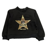 MARC ELLIS felpa chiusa girocollo tinta unita con paillettes Nero per Neonata JMNST15789 NERO MARC ELLIS 