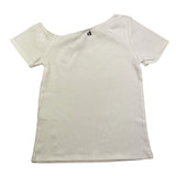 Dixie T-Shirt Scollo A Barca Tinta Unita per Bambina MB96072G74 BIANCO DIXIE 